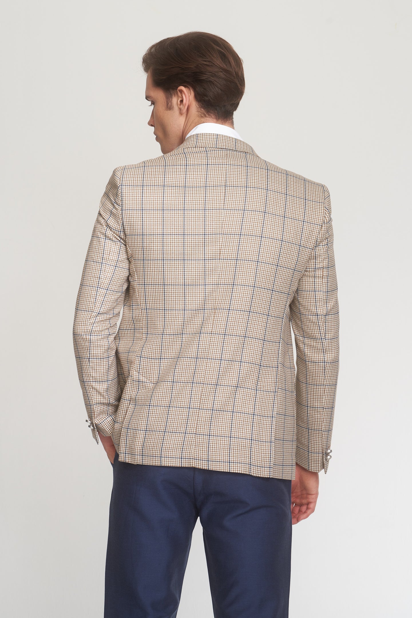 Camel Chequered Sport Jacket